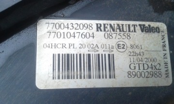 Фонарь передний левый Renault Scenic I LIFT 99-03