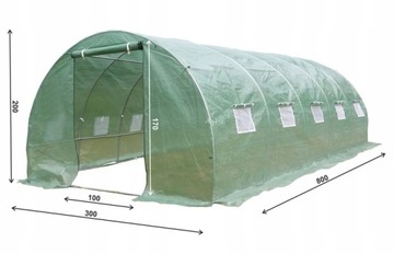 Szklarnia Foliowa TUNEL FOLIOWY Ogrodowy 3x8 24m2 MOCNY FOLIAK