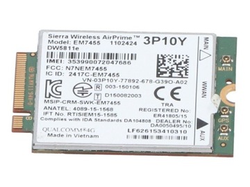 3P10Y DW5811e WWAN-модем для Dell 7370 7275 E5270