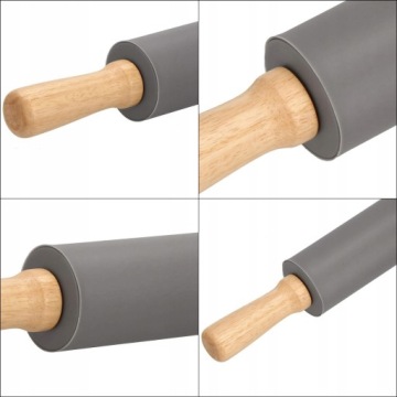 СИЛИКОНОВЫЙ ДЕРЕВЯННЫЙ КУХОННЫЙ ВАЛОК ДЛЯ ТЕСТА