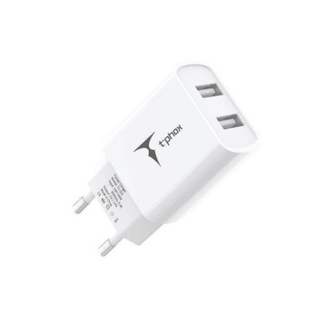 Сетевое зарядное устройство T-PHOX POCKET SERIES 2xUSB TCC-224 12Вт 2,4А БЕЛОЕ