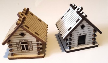 Мини-домик из 3D фанеры ЛЕС В БАНКЕ