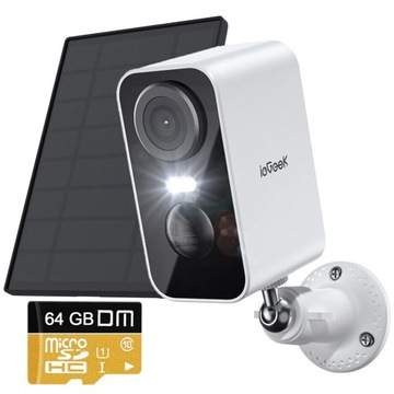 Kamera Solarna Zewnętrzna Wewnętrzna WIFI 3MP 64GB