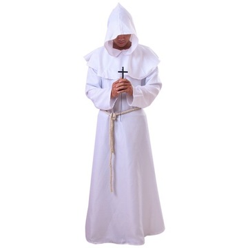 Kaptur Halloweenowy mnich szata kostium księdza dla dorosłych