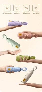 Маленький дождь зонтик солнцезащитный крем UPF50 Складывается мини -фильтр