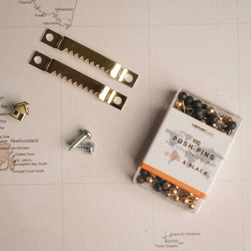 Пробковая карта мира на английском языке 90х60см.