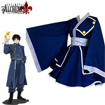 Anime Fullmetal Alchemist Roy Mustang niebieski kobiety sukienka lolita Kim
