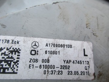 MERCEDES A 176 W176 SVĚTLO ZADNÍ LEVÝ A1769060100