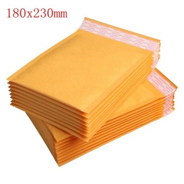 Styl 180x230mm Lot Kraft Paper Bubble Koperty Torb