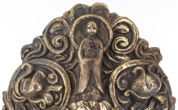 Декоративная статуэтка, большая золотая фигура Будды.