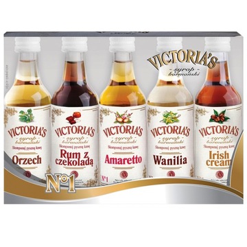 Syrop barmański Victoria's mix do kawy deserów i drinków 5 x 50 ml