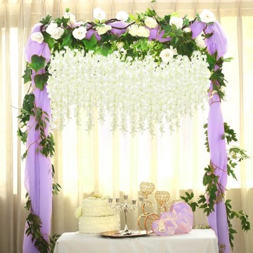 12 ИСКУССТВЕННЫХ ИЗДЕЛИЙ ВИСТЕРИ ДЛЯ СВАДЬБЫ И УКРАШЕНИЯ ДОМА