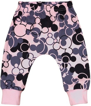 SPODNIE spodenki BAGGY Myszka DUO Róż r 62 KLEKLE