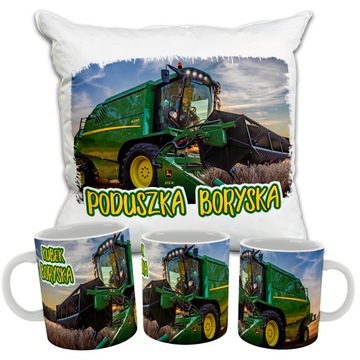 ZESTAW KUBEK PODUSZKA JOHN DEERE TRAKTOR IMIĘ