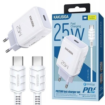 Ładowarka PD 25W Kaku KSC-814 + USB Typ-C na Typ C