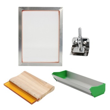 Zestaw do sitodruku, rama + powlekarka do emulsji