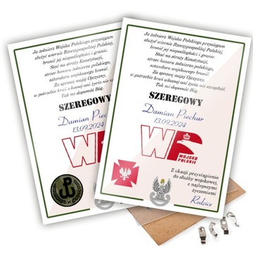 Prezent Przysięga wojskowa PAMIĄTKA DLA ŻOŁNIERZA
