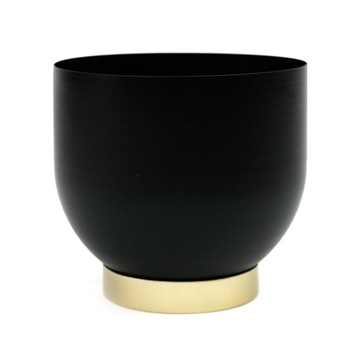 DONICZKA OSŁONKA METALOWA CZARNA ZŁOTA 15x16cm