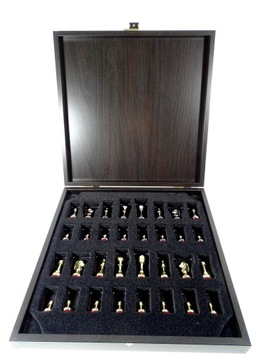 Эксклюзивные большие металлические шахматные фигуры Stauton; 36х36см