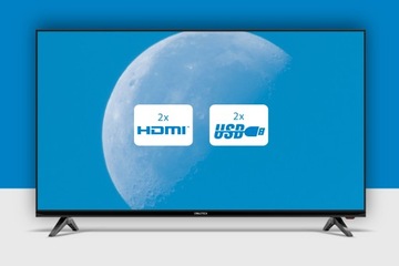 40-дюймовый телевизор Cabletech Full HD, 2xHDMI, 2xUSB DVB-T2/C H.265 HEVC