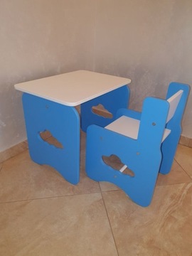 ДЕРЕВЯННЫЙ ДЕТСКИЙ СТОЛ И СТУЛ НОВЫЙ