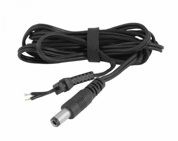 Wtyk DC 2,5x5,5 kabel 1,5m wtyk z odgiętką HQ