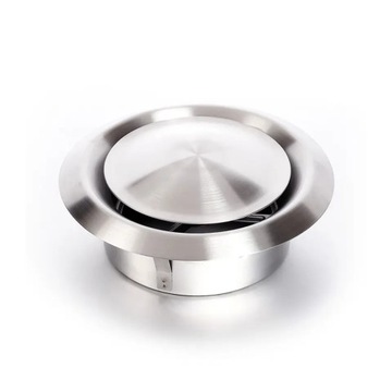 Anemostat CHROM zawór nawiew wywiew 150 mm INOX