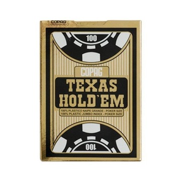 Karty do gry Texas Hold'em jumbo, czarne