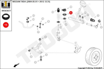 ПОДШИПНИК ПОДШИПНИКА ПЕРЕДНЕГО ВЕРХНЕГО АМОРТИЗАТОРА ЛЕВЫЙ ПРАВЫЙ NISSAN RENAULT