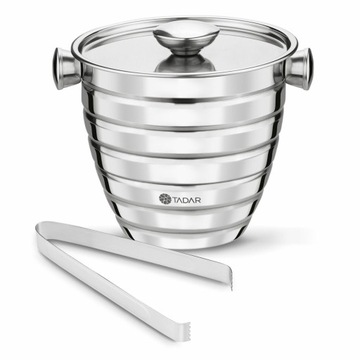 ВЕДРО ДЛЯ ЛЬДА КОНТЕЙНЕР ДЛЯ ЛЬДА с щипцами, нержавеющая сталь, 1,5 л