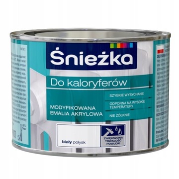 Emalia akrylowa do grzejników 0.4 L Biała Połysk