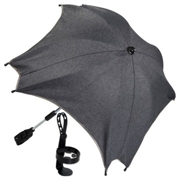 PARASOL z metalową stabilną rączką+UCHWYT na kubek PL tkanina melanż