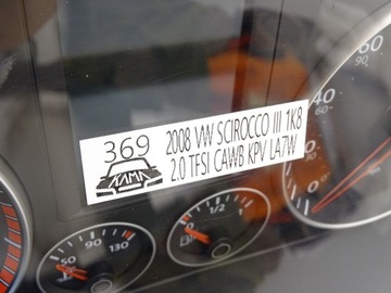 PŘÍSTROJOVÁ DESKA BUDÍK BUDÍKY VW SCIROCCO III 3 1K8 2.0 TFSI CAWB CAW 08R 1K8920970F