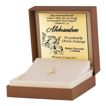 ZŁOTY MEDALIK 333 MATKA BOSKA PAPIRUS GRAWER