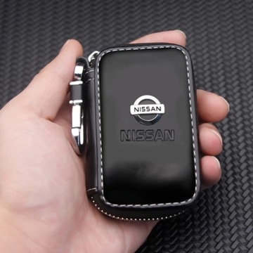 Брелок для ключей BEAUTIFUL NISSAN, хром, Кожа