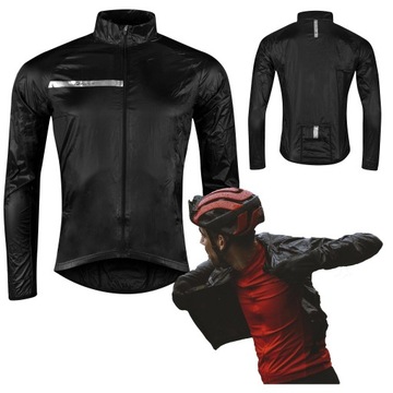 Kurtka Rowerowa Wiatrówka FORCE WindPro Czarna - XL