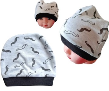 Czapka noworodek bawełniana 26-30 cm