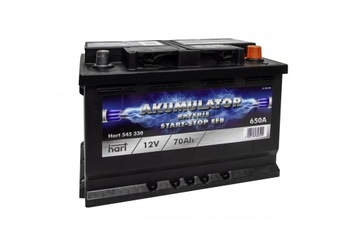 AKUMULATOR HART 70AH +P START-STOP EFB 650A