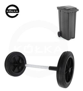 KOŁA do KOSZY pojemników na ŚMIECI 240L + ośka