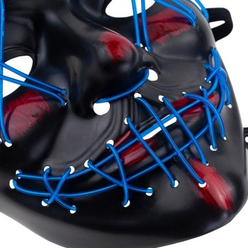 TG70276 СВЕТОДИОДНАЯ МАСКА СВЕТЯЩАЯСЯ СВЕТОДИОДНАЯ ВЕЧЕРИНКА ХЭЛЛОУИН СТРАШНАЯ РАБОТАЕТ НА БАТАРЕЕ