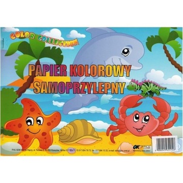 PAPIER KOLOROWY Zeszyt papierów kolorowych samoprzylepnych, A5, 8 arkuszy