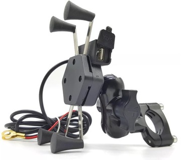 UCHWYT na TELEFON MOTOCYKLOWY na KIEROWNICĘ MOCNY STABILNY ŚRUBA RAMY METAL
