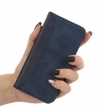 Etui Magnet Skóra Granatowy do IPHONE 11 Ochronne