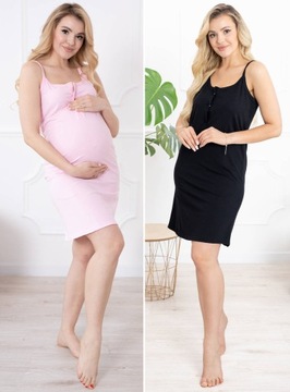 ZESTAW 2X KOSZULA NOCNA CIĄZOWA DO KARMIENIA R. S