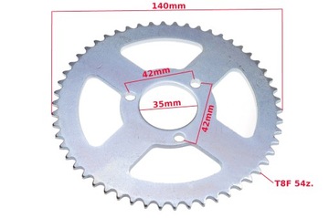 ЗАДНЯЯ ЗВЕЗДОЧКА MINI POCKET CROSS T8F, 54 ЗУБ.
