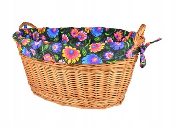 ПЛЕТЕНАЯ ДЕРЕВЯННАЯ КОРЗИНКА ДЛЯ ИГРУШЕК, 60 СМ