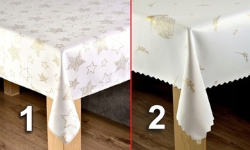 OBRUS ŚWIĄTECZNY 110X110 PLAMOODPORNY DWUSTRONNY