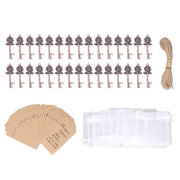 30 szt. Różowy kluczowy otwieracz do butelek z kartami 8R