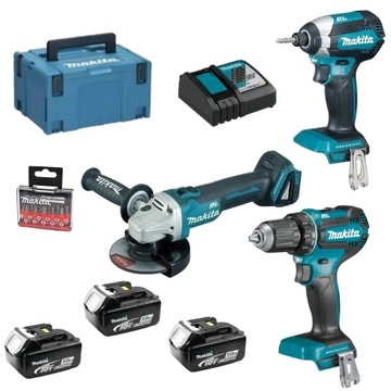 MAKITA ZESTAW COMBO 3SZT NARZĘDZI 18V 3X5Ah BEZSZC