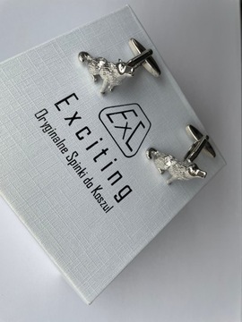 Topowe spinki do mankietów EXC Flaga Polski w Etui na prezent